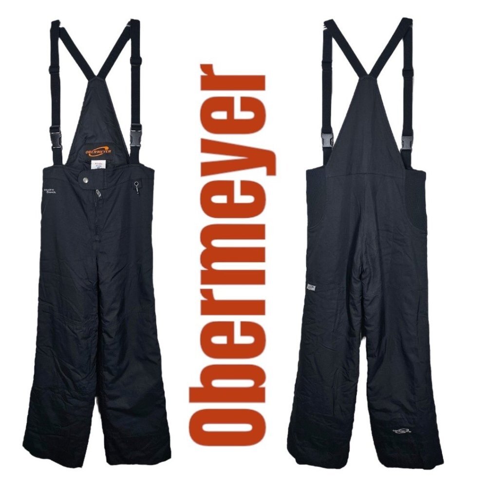 OBERMEYER Unisex I-Grow Snow Ski Bib Overalls Black, Size 8 (Kids) - Picture 1 of 14